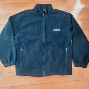 Black Men's Fleece Jacket, XL